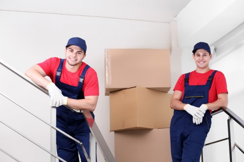 Student removals team helping with boxes and furniture in Stockwell