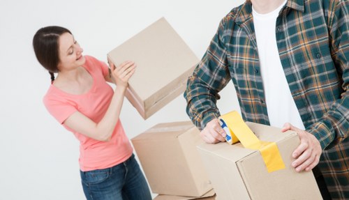 Loading furniture into a van for a Stockwell home or flat move
