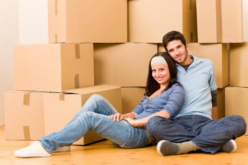 Organized office removals by Stockwell Movers during transport