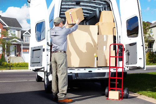 Commercial man and van delivery service in Stockwell